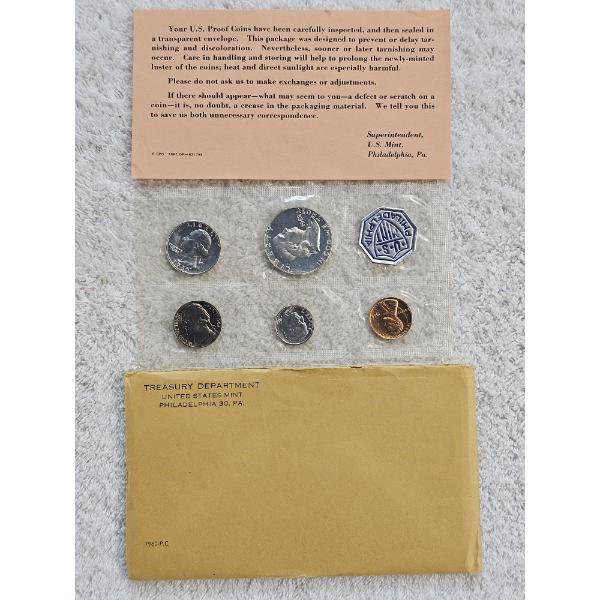 1962 United States Mint Proof Set in its Original Packaging - AFV $.91