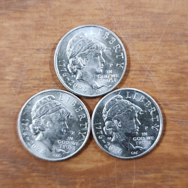 Three NEW United States Uncirculated 2026 Dimes Ft. Beautiful Updated Design