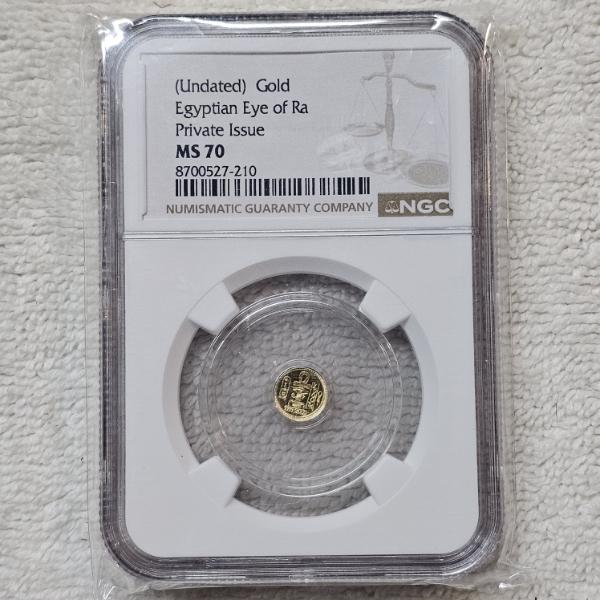 NGC MS70 Certified (Undated) 1/500th Oz .9999 Gold Private Issue Fractional Bullion Round
