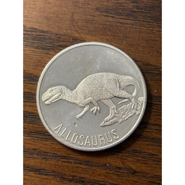 Allosaurus 1 oz .999 fine silver bullion round - Dinosaur Collection
