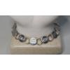 Image 1 : Vintage Sarah Coventry "Young & Gay" Silver-Tone 7" Floral Circle Link Chain Bracelet