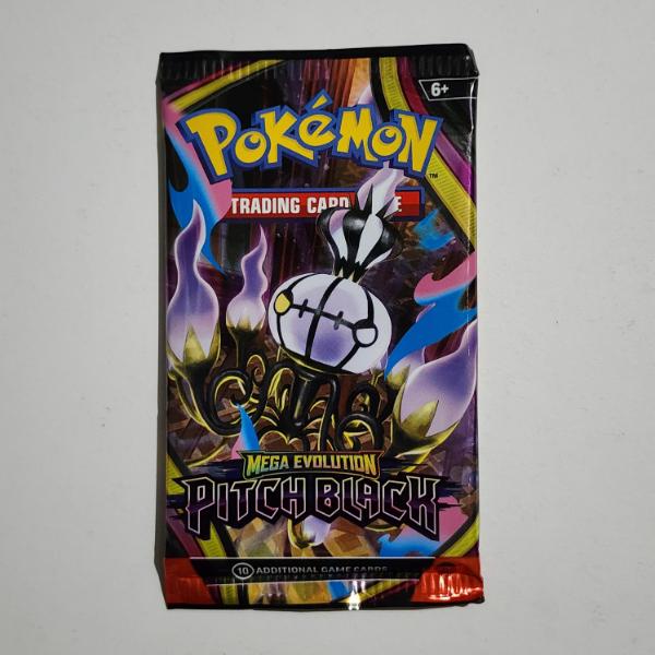 SEALED NEW Pokemon Mega Evolution Pitch Black 10 Card Booster Pack ~ Guaranteed Rare in Every Pack!