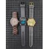 Image 1 : Lot of Three Assorted Wrist Watches - One Engraved Wood, One Daily Neff & A Beverly Hills Polo Club