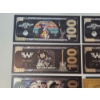 Image 7 : x5 Assorted Classic County Artists $100 24K Gold Plated Banknotes Set w/ CoA