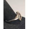 Image 3 : Women's 10K White Gold Bypass Pave Ring With Diamonds - Size 9 - Weight: 2.7g