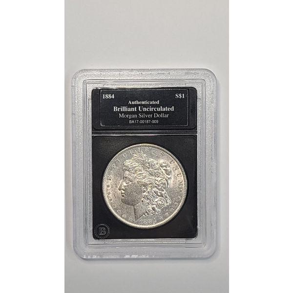 United States 1884-O Brilliant Uncirculated Morgan 90% Silver Dollar