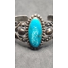 Image 2 : Sterling Silver Bangles With Turquoise & Ring - Size: 8 - Total Weight: 50.5g
