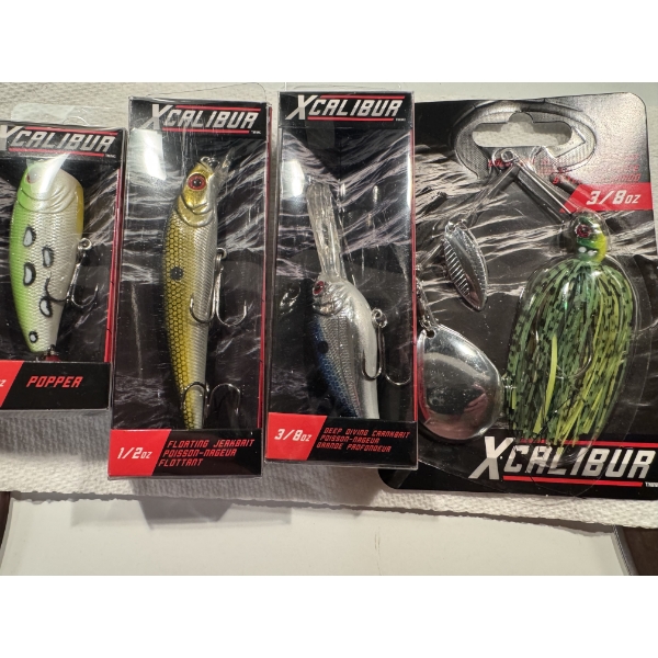 4 - Brand New Xcalibur Fishing Lures - Mint In The Box