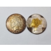 Image 1 : Two 90% Silver U.S. Dollars: 1935 Peace Dollar and 1921 Morgan Dollar 