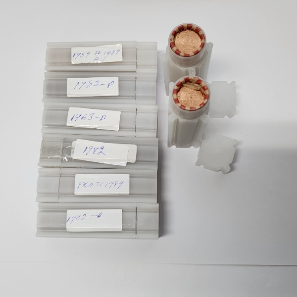 TEN Tubes of Assorted, Unsearched United States Pennies Approx. $5.00 Face Value
