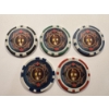 Image 2 : Limited Edition LORD OF THE RINGS Clay Poker Chip Set - Mint Condition - Complete Set 5 Chips