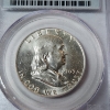 Image 2 : 1963-D Franklin Half Dollar Graded by PCGS AU58 - 90% U.S. Silver Coin 