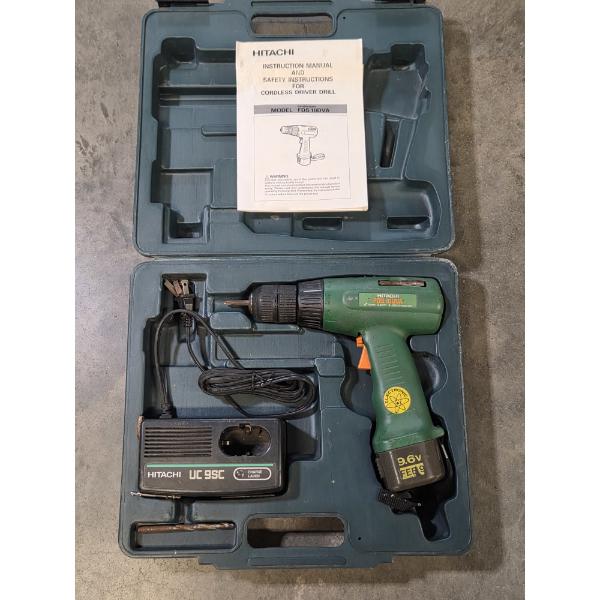 Great Condition Hitachi 9.6 Volt Cordless Drill With Battery & Charger