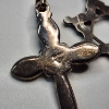 Image 3 : Two Sterling Silver Pendants: Pearl Cross & Turquoise Star of David - Total Weight: 9.1g