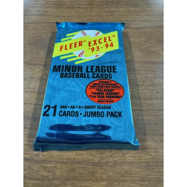 
1993-94 Fleer Excel Minor League Jumbo Wax Pack - Sealed & Never Opened - Possible Jeter Rookie & O