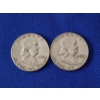 Image 1 : 2 - 90% Silver Franklin Half Dollars FV: $1.00