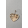 Image 2 : Single 10K Yellow Gold Earring With Rose Gold Floral Accent - Weight: 0.5g
