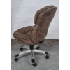 Image 5 : LIKE NEW - SUPERB HIGH QUALITY PLUSH CLOTH UPHOLSTERED DESK / OFFICE CHAIR - FULL FEATURES