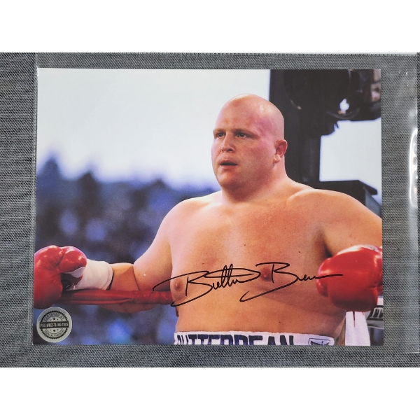 Autographed Boxer & Pro Wrestler Butter Bean 8" X 10" Photograph Certified By Pro Wrestling Tees