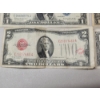 Image 4 : 4 U.S. Notes: (3) $1 Silver Certificates: 1935-H, 1935-D, 1957-A & (1) 1928-G $2 Red Seal 