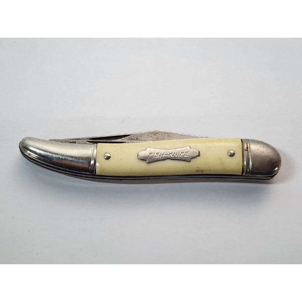 Vintage Colonial Fish Pattern Folding Pocket Knife