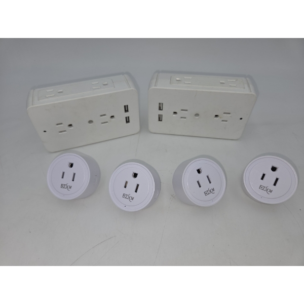 Two USB Wall Outlet Plugs, & Four Wifi Smart Plugs