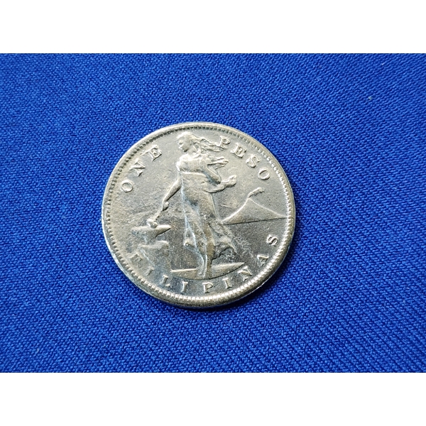 1907-S Philippines United States One Peso Silver Coin ASW: 0.5144 oz 