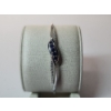 Image 2 : Sterling Silver 18" Necklace and Adjustable Bracelet with Sapphire Gemstones TW: 16.2g