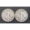 Image 1 : U.S 1941-S & 1941-D Walking Liberty 90% Silver Half Dollars - Face Value: $1.00