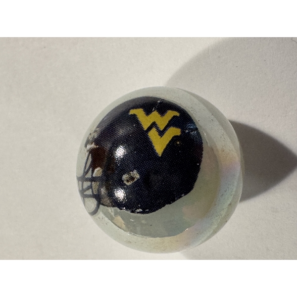 Rare West Virginia Mountaineers One Inch Shooter Marble In Mint Condition
