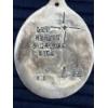 Image 1 : Sterling Silver Christmas Pendant - "Let Heaven & Nature Sing" with Deer & Trees - 17.1 Grams