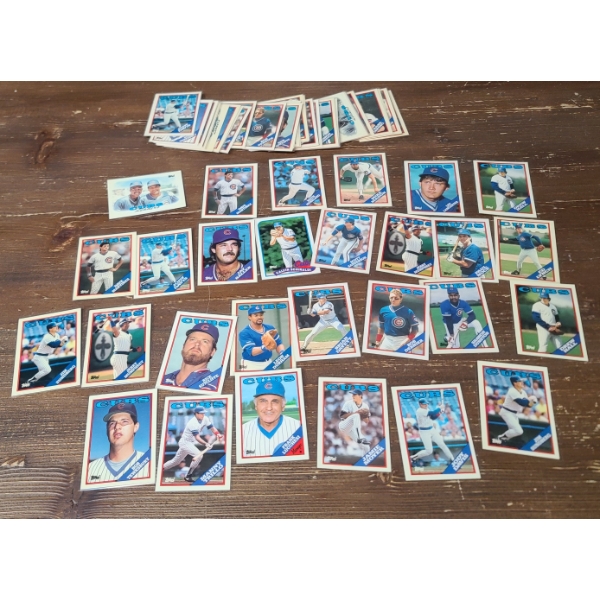 Near Mint 1980's Chicago Cubs Topps Tiffany Baseball Trading Cards - All in Card Sleeves