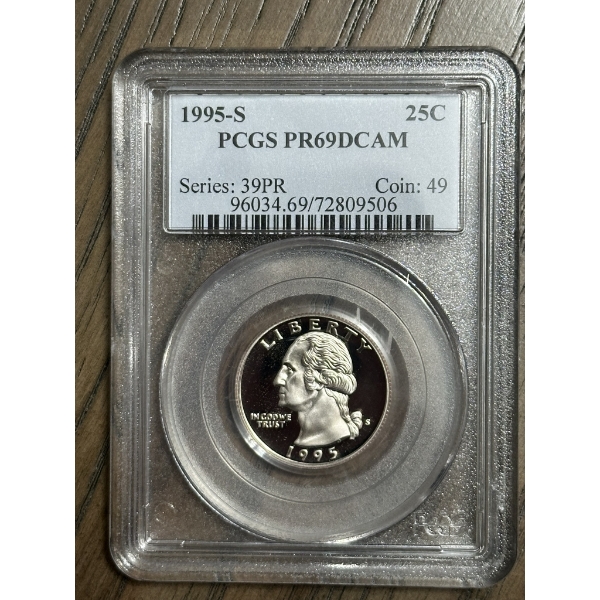 PCGS PR69 DCAM 1995-S Washington Quarter