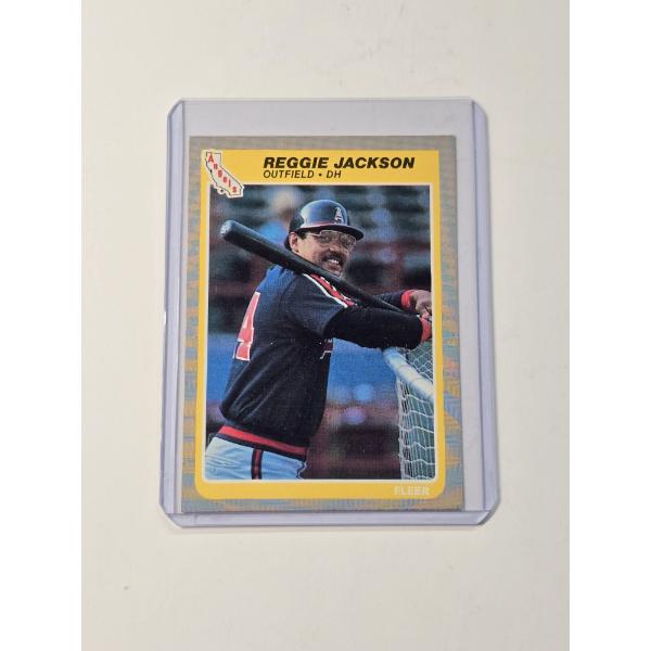 1985 Fleer #303 Reggie Jackson California Angels Baseball Card