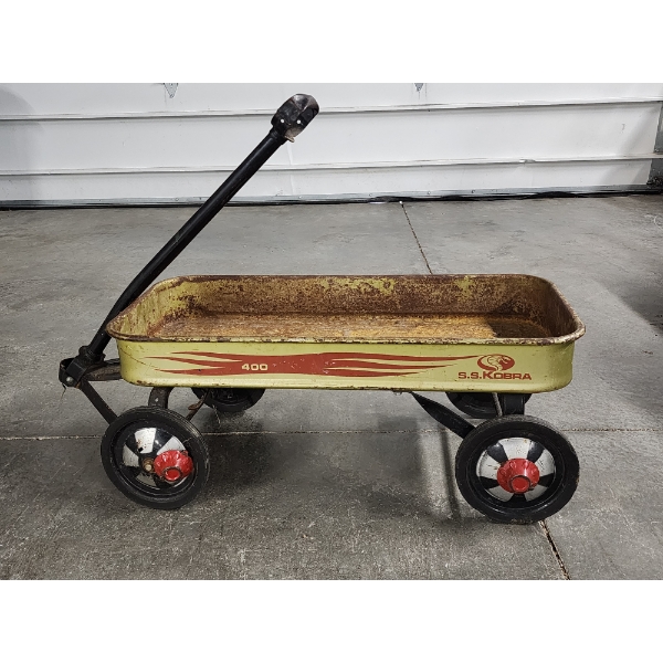 Vintage S.S. Kobra 400 Child's Pull Wagon - Approx. 28in Long