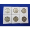 Image 1 : 6 Walking Liberty Silver Half Dollars Years: 1941, 1944, and Unknown Years FV: $3.00