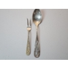 Image 1 : Sterling Silver: Steiff "Rose" Lemon Fork & Decorative Collectible Spoon TW: 33.5g