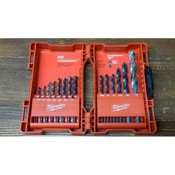 Milwaukee Thunderbolt Black Oxide Drill Bit Set 