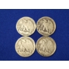 Image 2 : x4 90% Silver Walking Liberty Half Dollars: 1942, 1920, 1934, 1942 Face Value: $2.00
