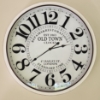 Image 1 : 32" Round Clock - White Wood
