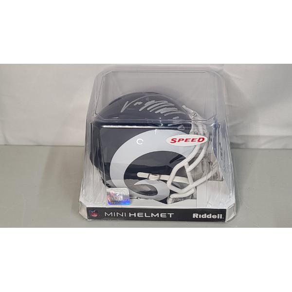 Von Miller Autographed Officially Licensed NFL Riddell LA Rams Mini Helmet With Global Authentic COA