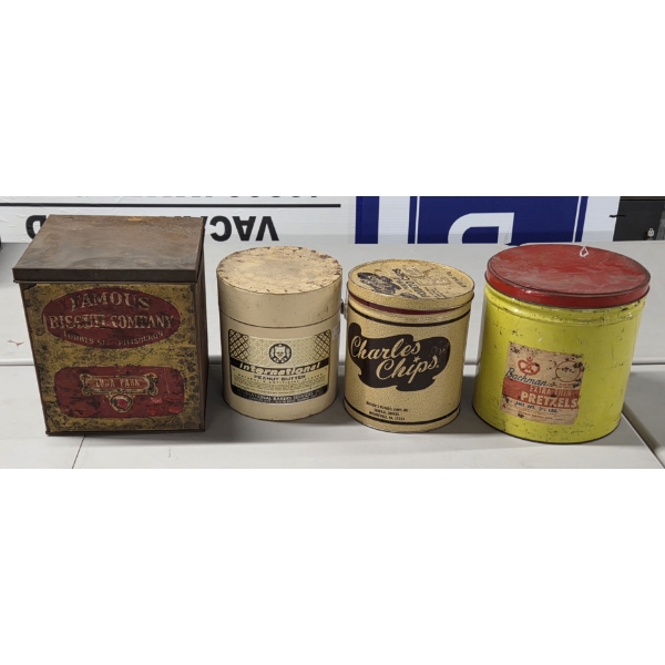 Vintage Large Sized Tin Collection 