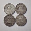 Image 4 : Four Assorted United States 90% Silver Franklin Half Dollars ~ $2.00 Face Value