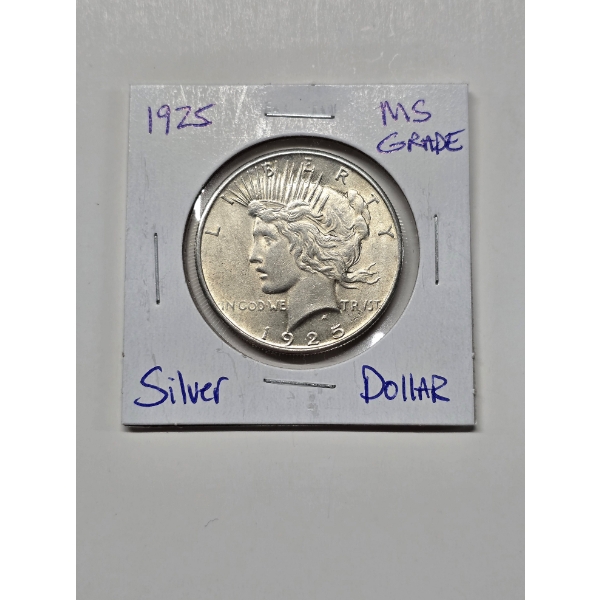 1925 Peace Silver Dollar -MS Grade- Excellent Condition