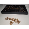 Image 1 : Large Tray Of Foreign Coins & 35 Assorted Wheat Pennies