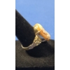 Image 3 : Women's 10K Gold Orange & White Cameo Ring - Size 7 - Weight: 4.0g