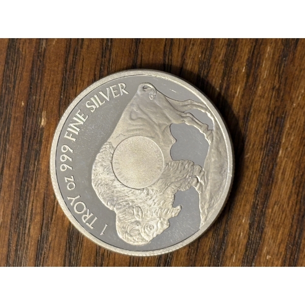  1Troy oz .999 fine silver buffalo round - Indian Head SMI - Liberty