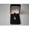 Image 1 : 14K Gold Necklace w/ Teardrop Gemstone Pendant - 18in - TW: 3.9g