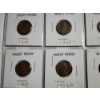 Image 7 : Eight Assorted Wheat Pennies in Holders & 1907 Indian Head Penny