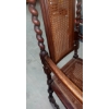 Image 7 : Important Antique Intricately Worked Tall Cane Seat & Backed Wooden Arm Chair 2nd of 2 Offered 
